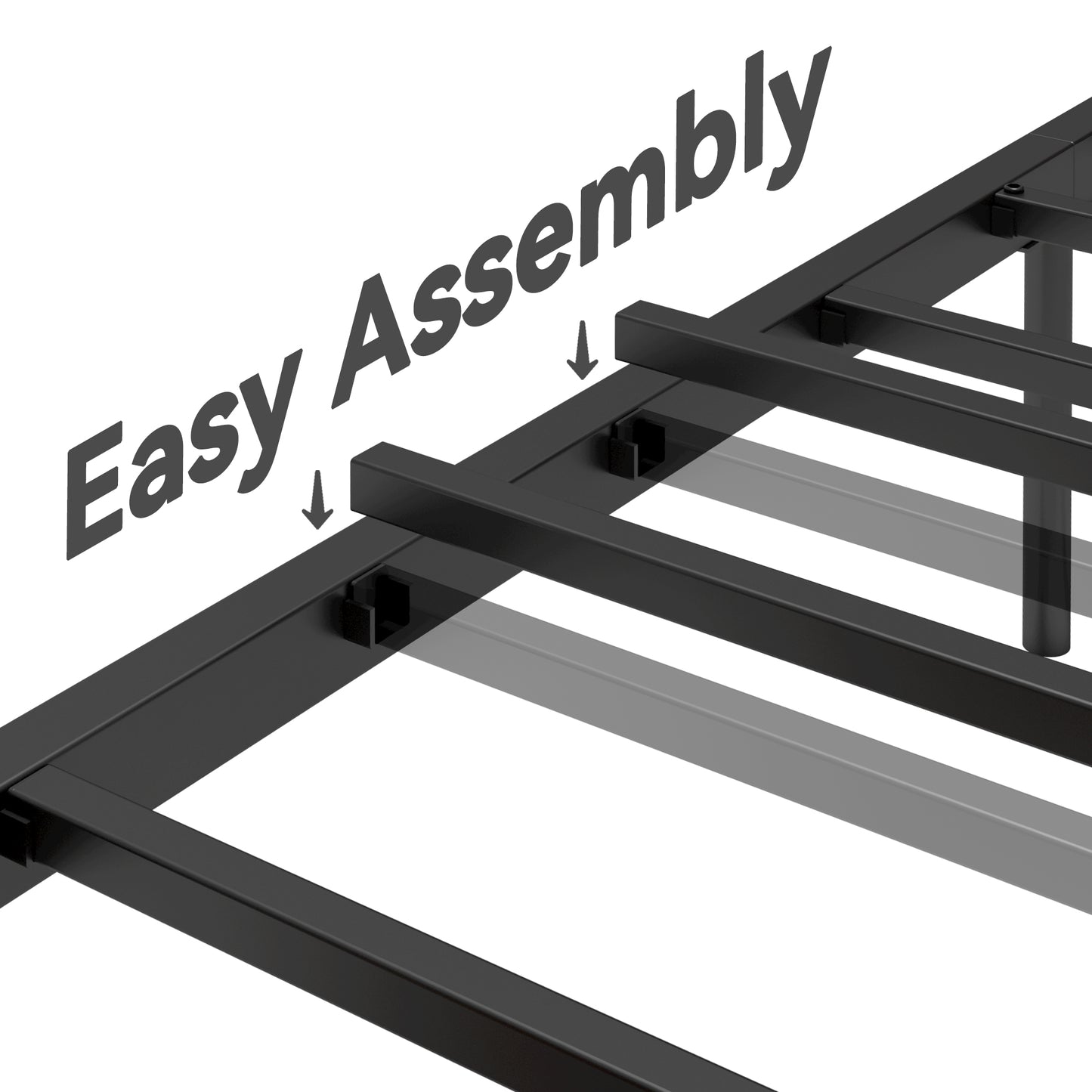 41" Bed Frame with Headboard and Footboard