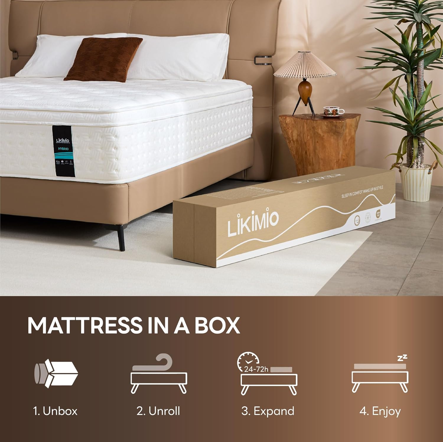 LIKIMIO Gel Memory Foam Mattress(Oeko-TEX & CertiPUR-US Standards & Made in Singapore)