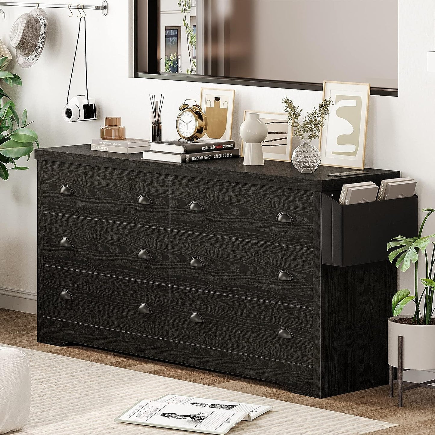6 Drawer Dresser Black