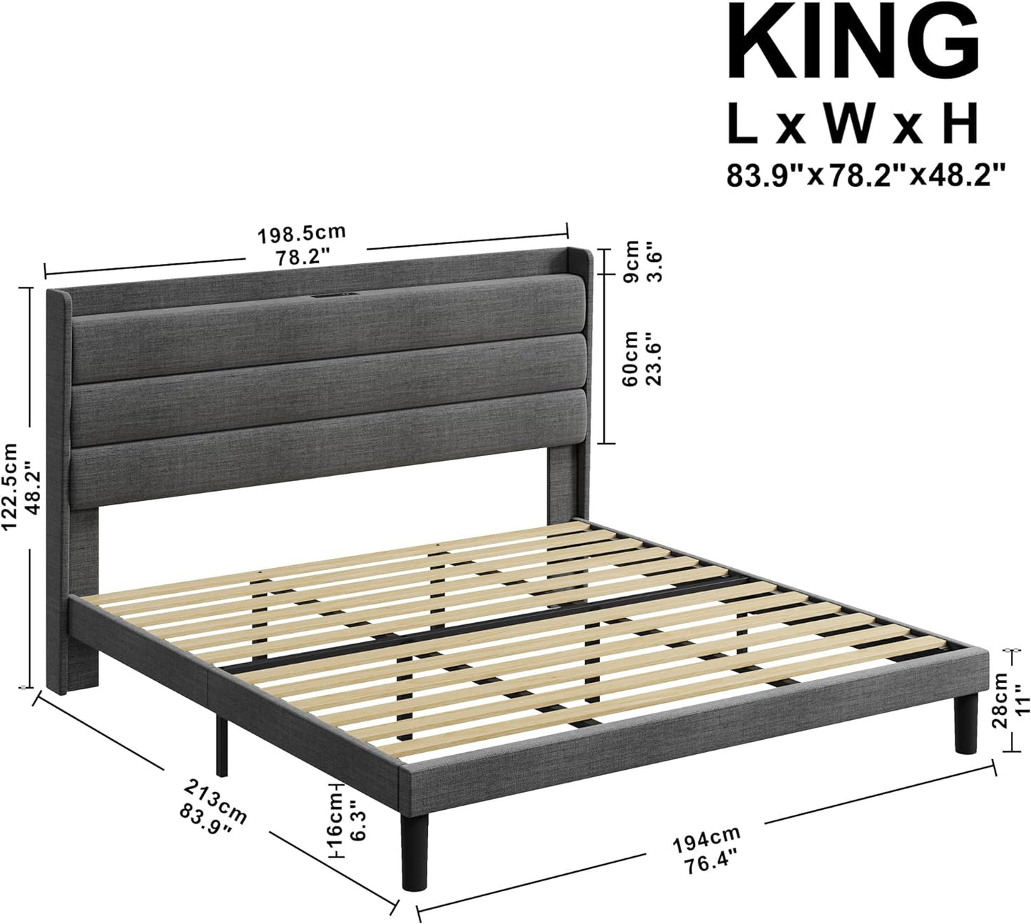 Noise-free Sturdy Bed Frame