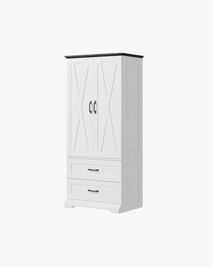 LIKIMIO Wooden Sensor Light Wardrobe Closet(70.9”)