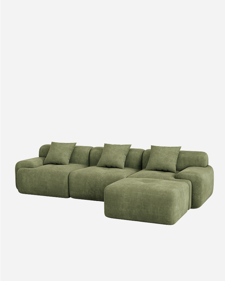 LIKIMIO 118" L-Shape Modern Modular Sofa