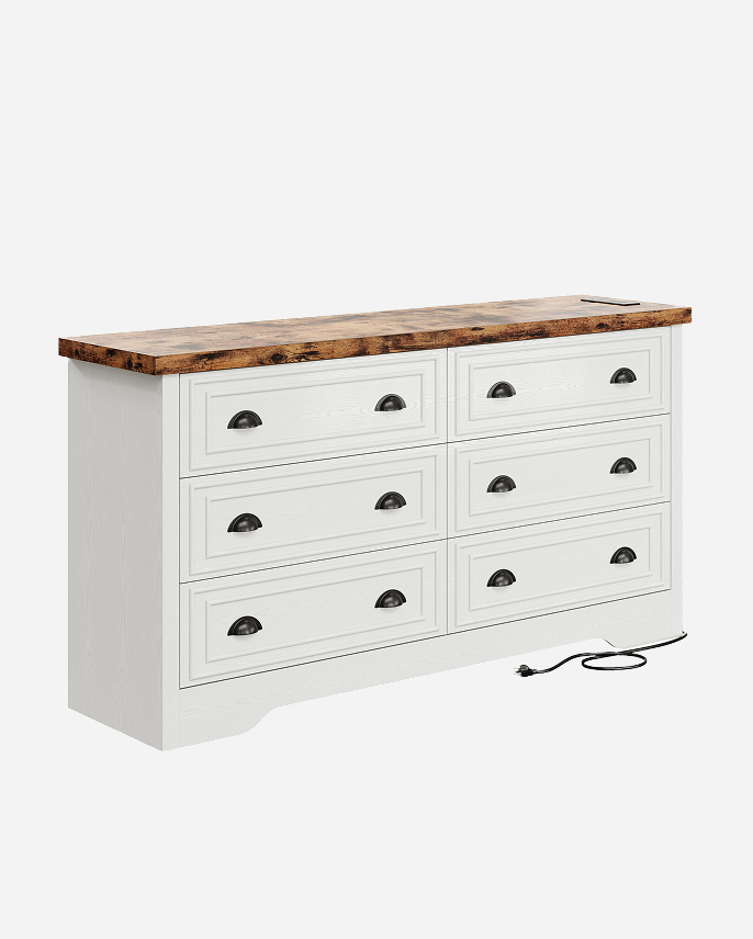 LIKIMIO Wooden 6-Drawers Dresser (59” )