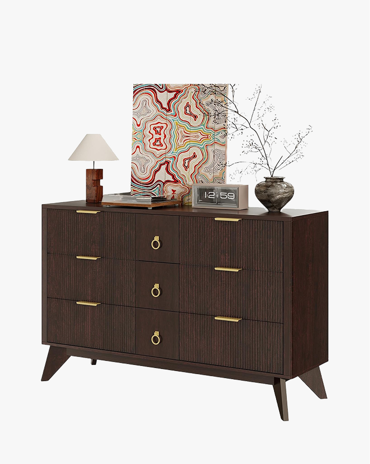 LIKIMIO Walnut 9-Drawers Dresser (55")
