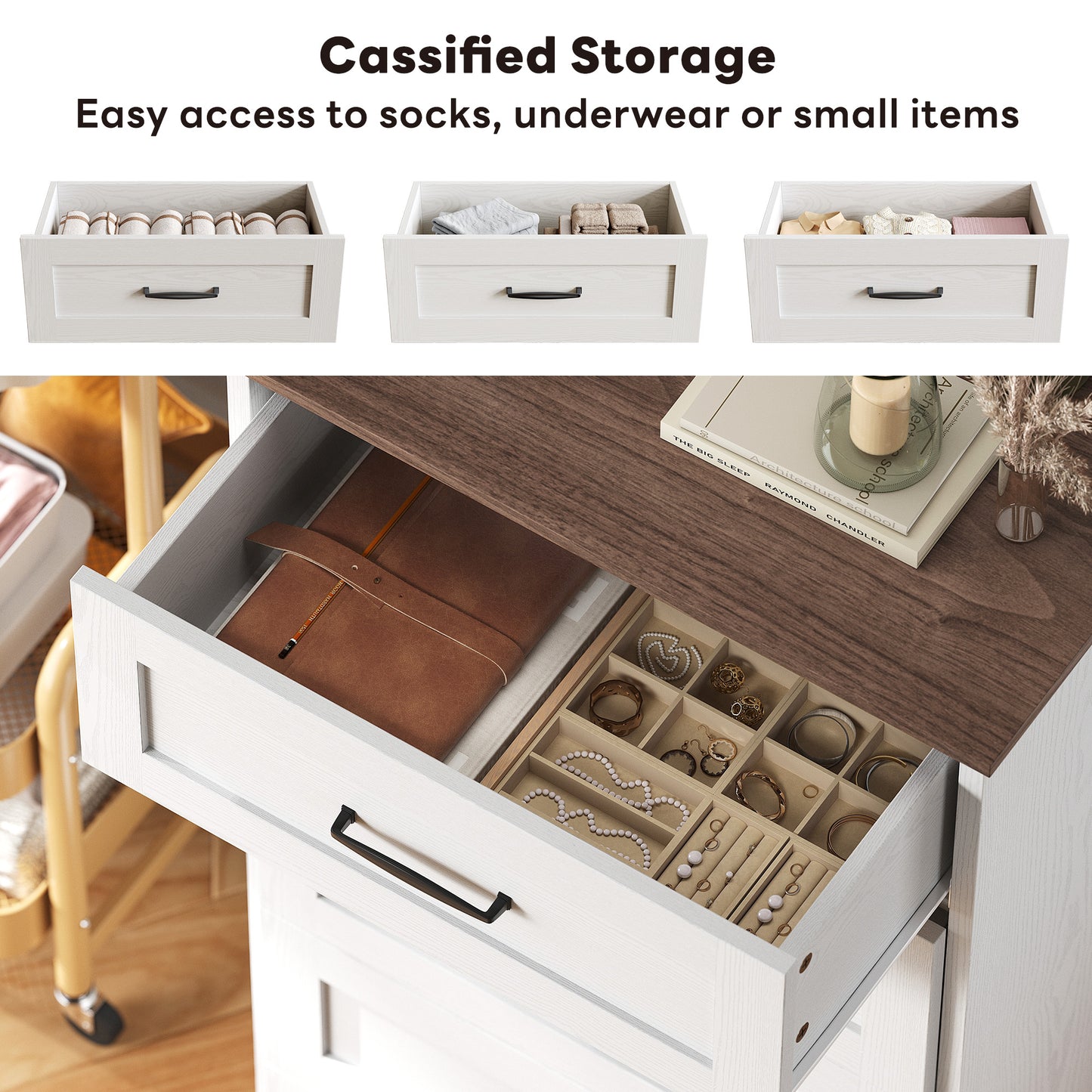Drawer Organizer Storage Cabinet