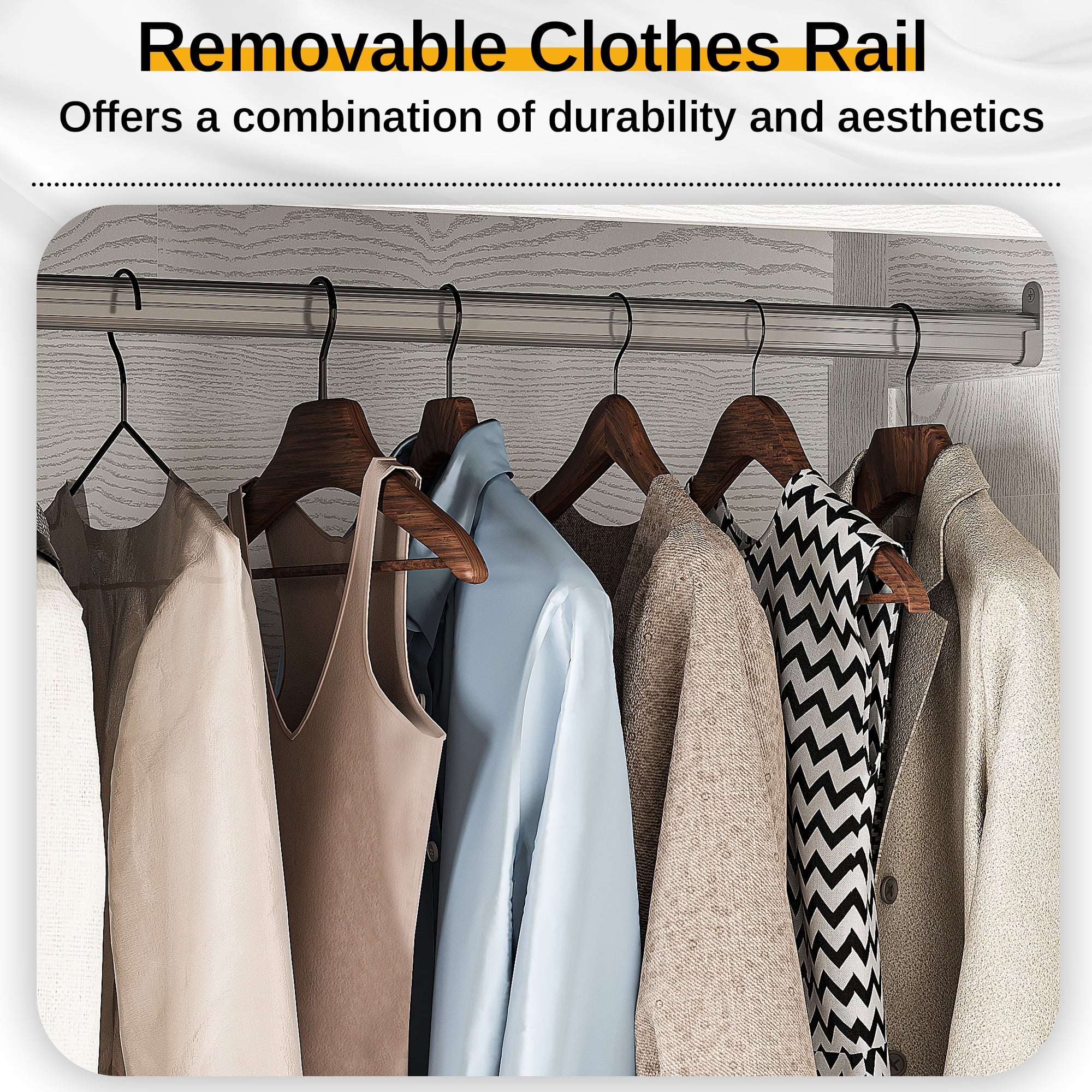 LIKIMIO Wooden Sensor Light Wardrobe Closet（70.9”）