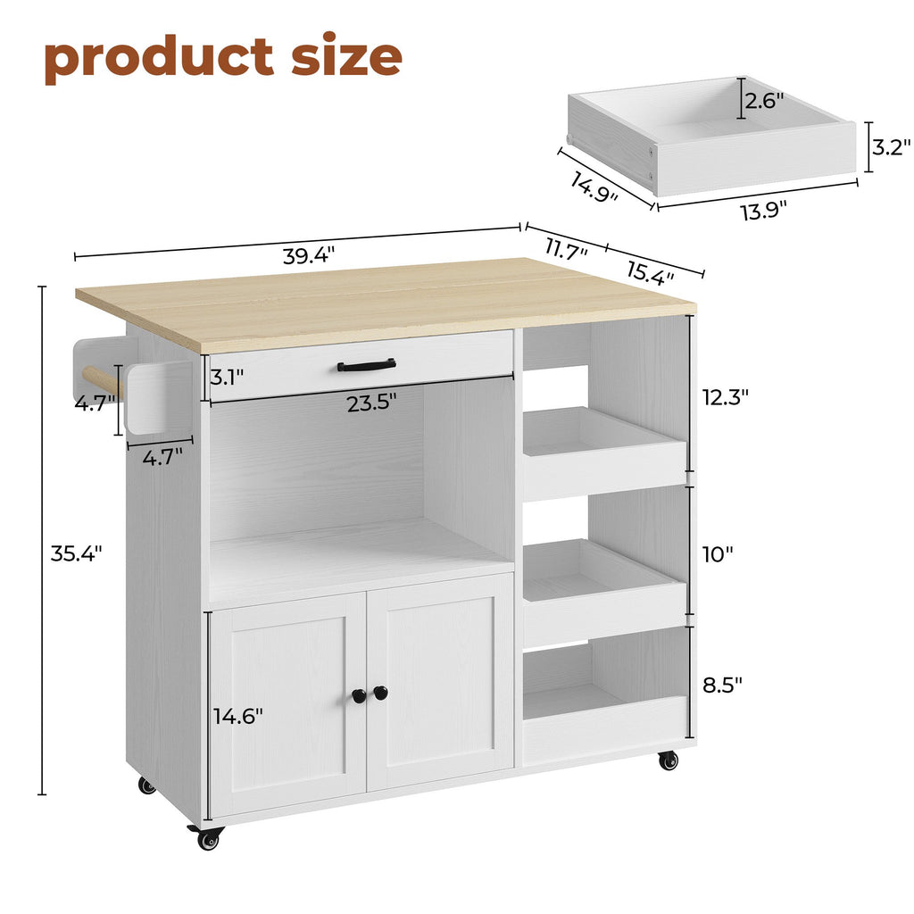 LIKIMIO Kitchen Cart （39.4”）