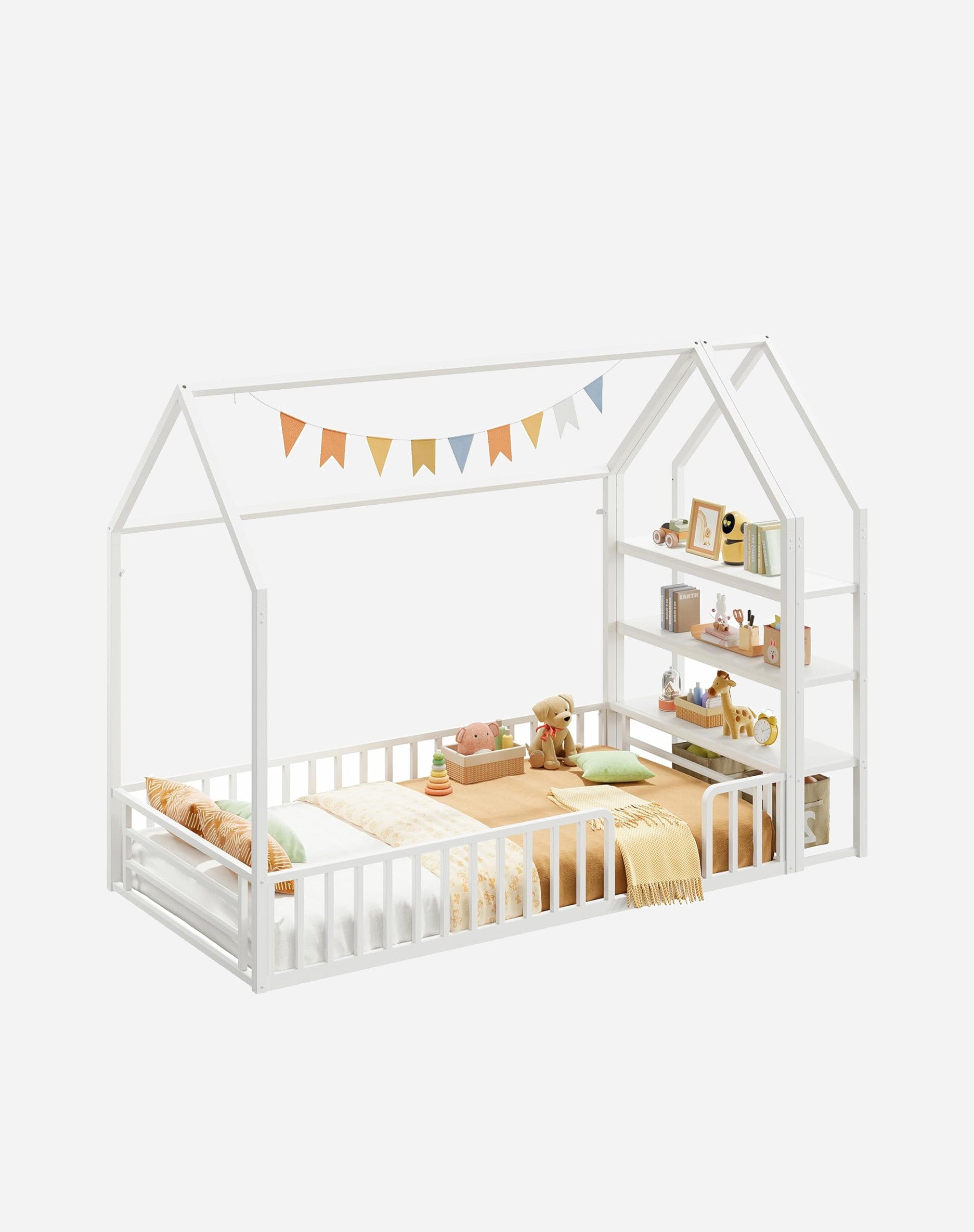 LIKIMIO Floor-standing Storage Loft Bed Frame