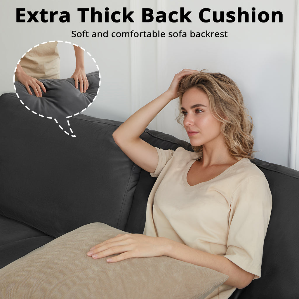 80.7" Modern Sofa Couch with Extra Deep Seats