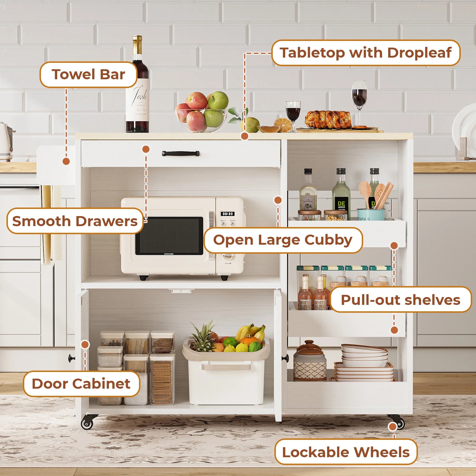 LIKIMIO Kitchen Cart（39.4”）