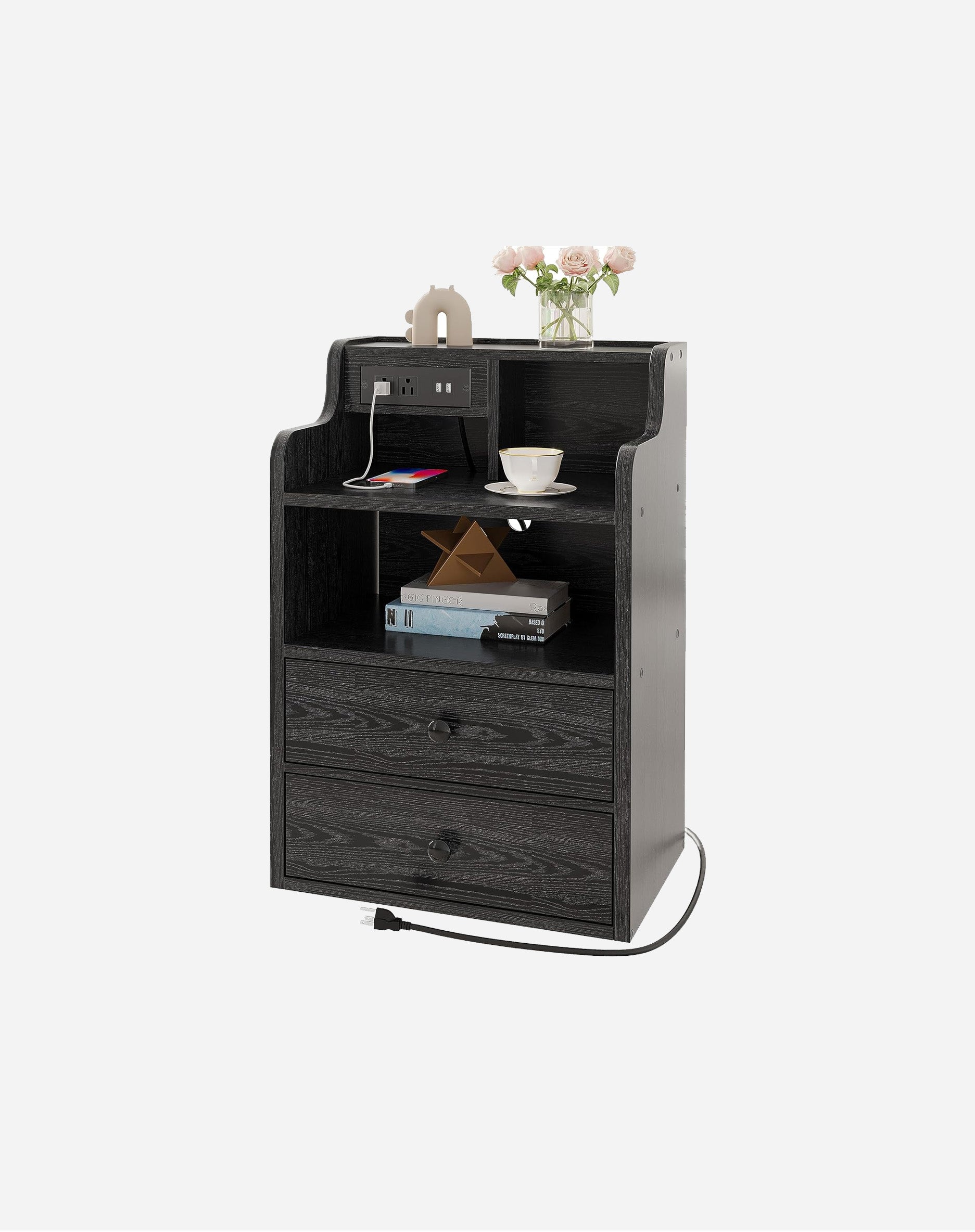 LIKIMIO Charging Station & Partition End Table