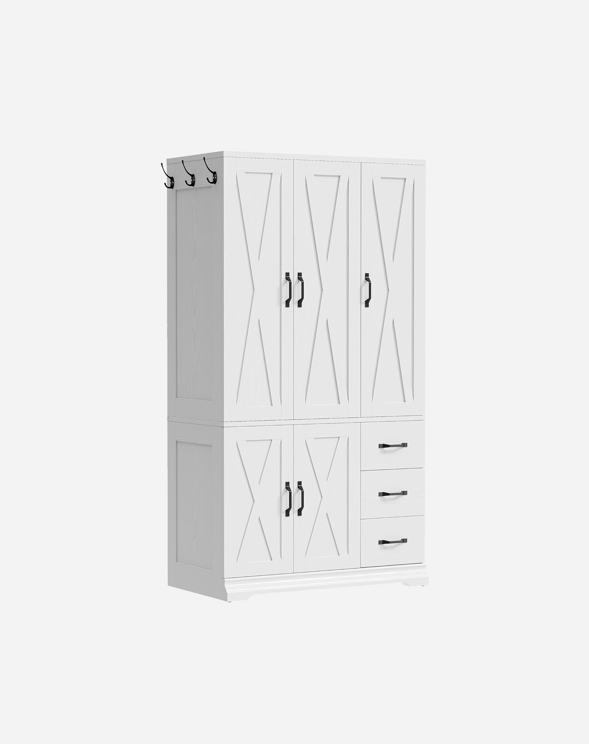 LIKIMIO X-Shaped Barn Door Closet（38”）