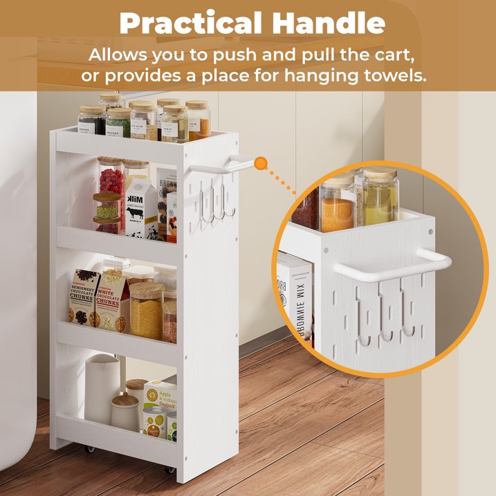 LIKIMIO Four-Layer Slim Rolling Cart