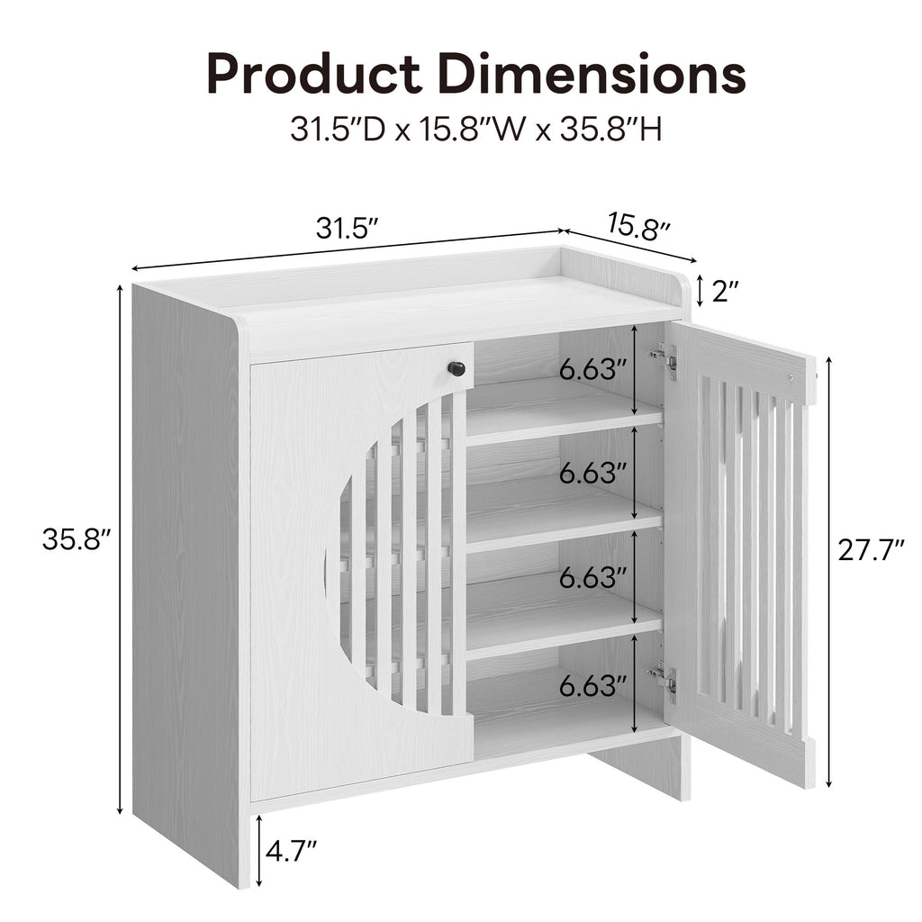 LIKIMIO Independent 4-Tier Adjustable Shoe Rack Storage Rack