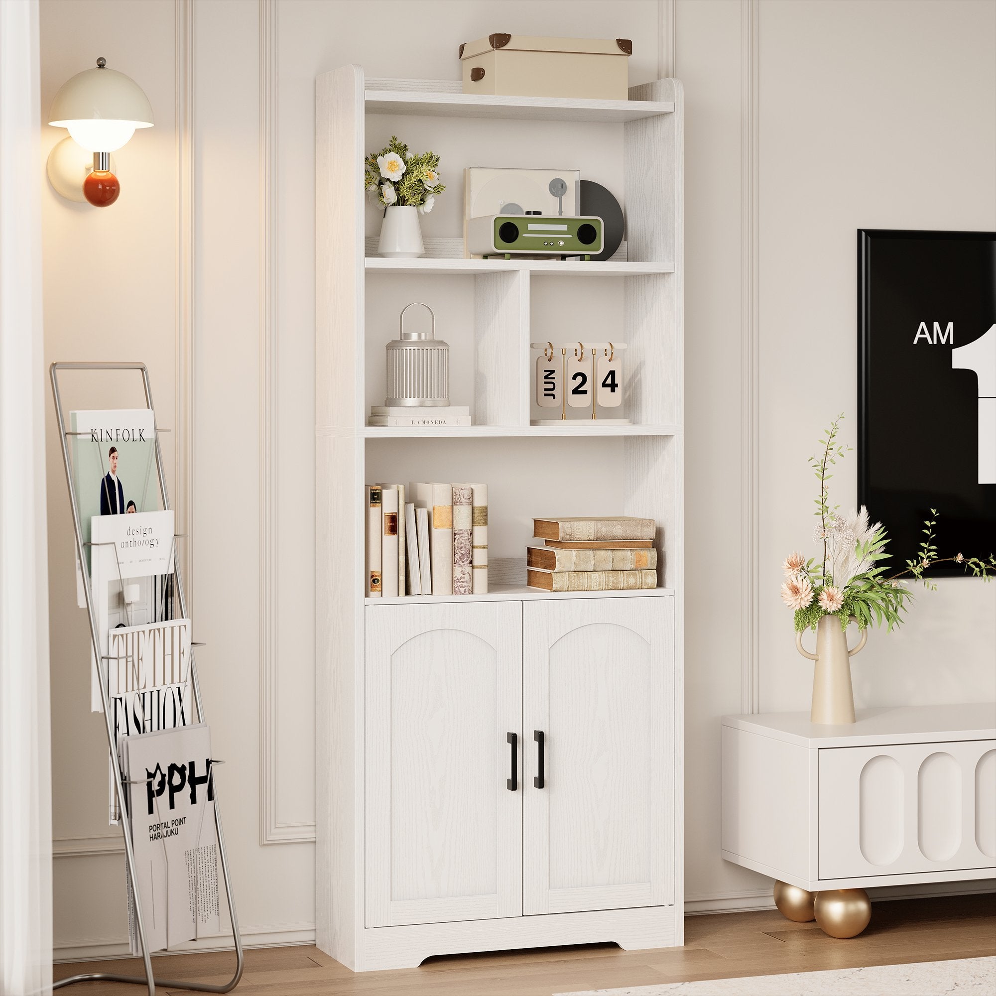 LIKIMIO Cube Bookcase with Backrest（63“）