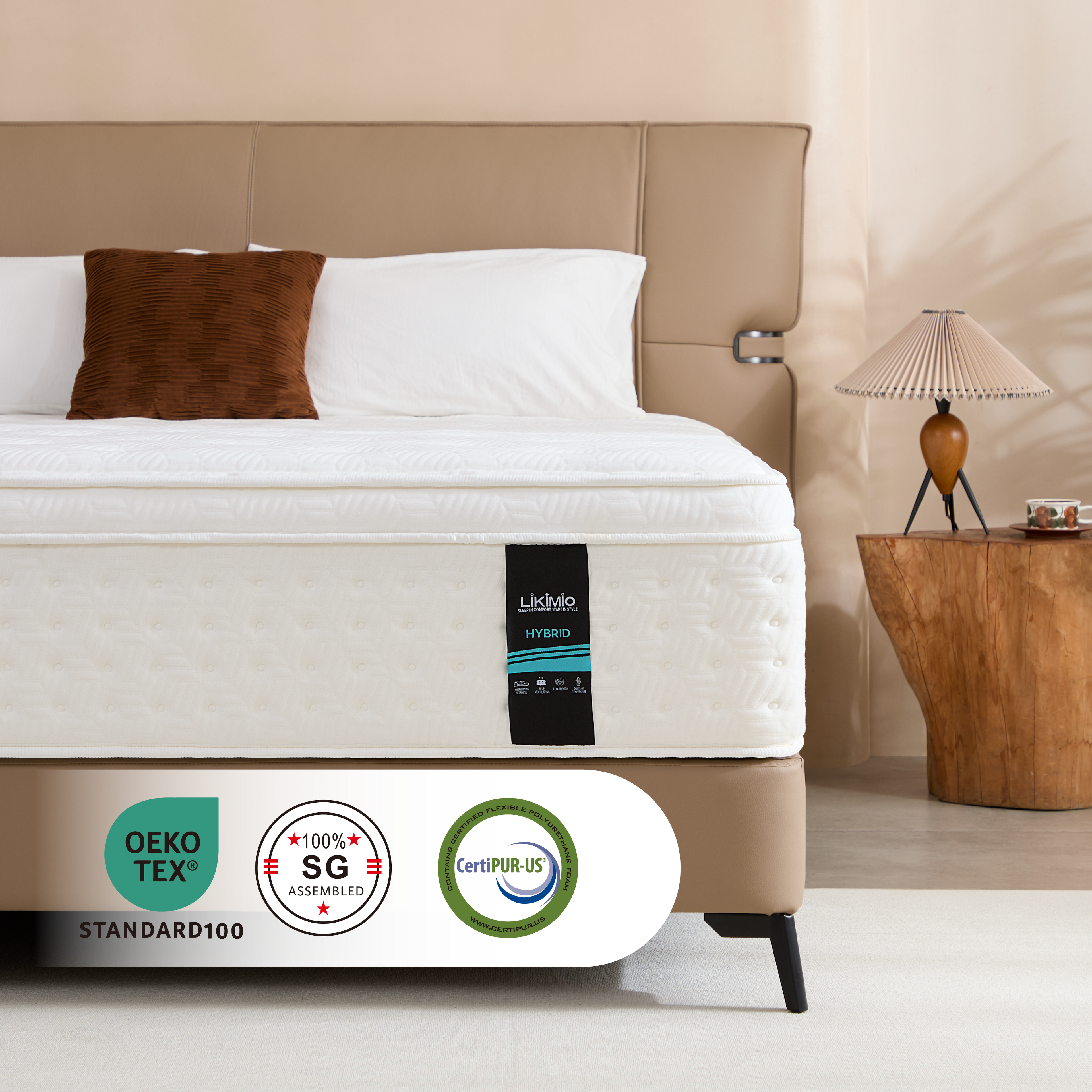 LIKIMIO Gel Memory Foam Mattress（Oeko-TEX & CertiPUR-US Standards & SG Made）