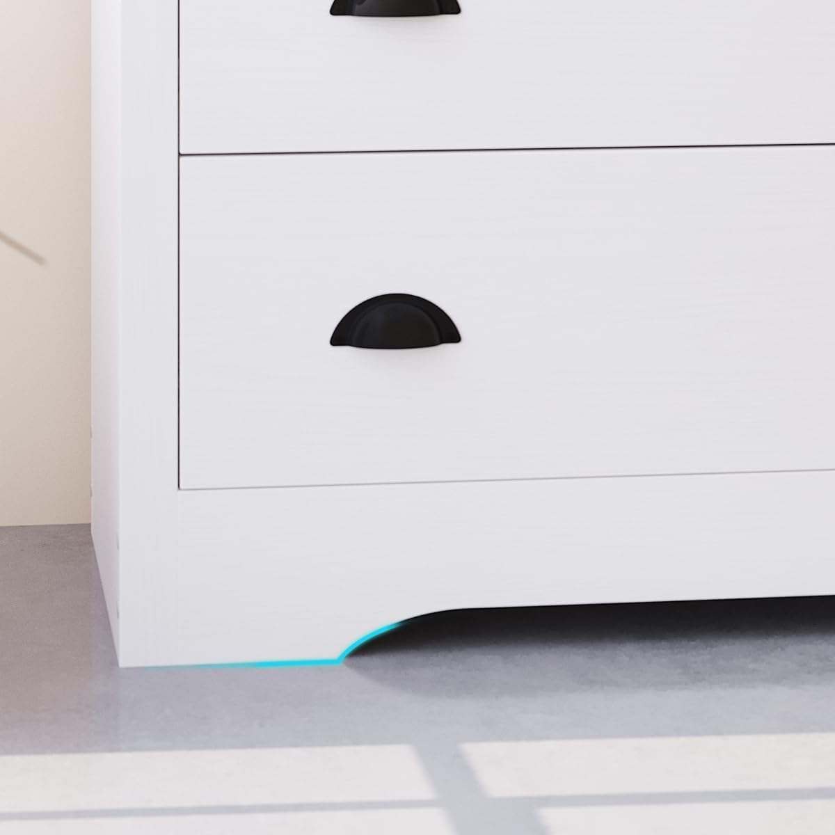 LIKIMIO 6-Drawer Charging Station MDF Board Dresser (47.2")