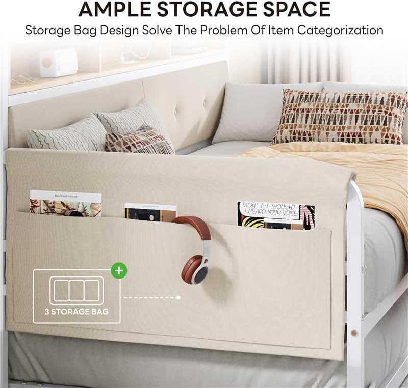 LIKIMIO Storage Sofa Bed on Casters