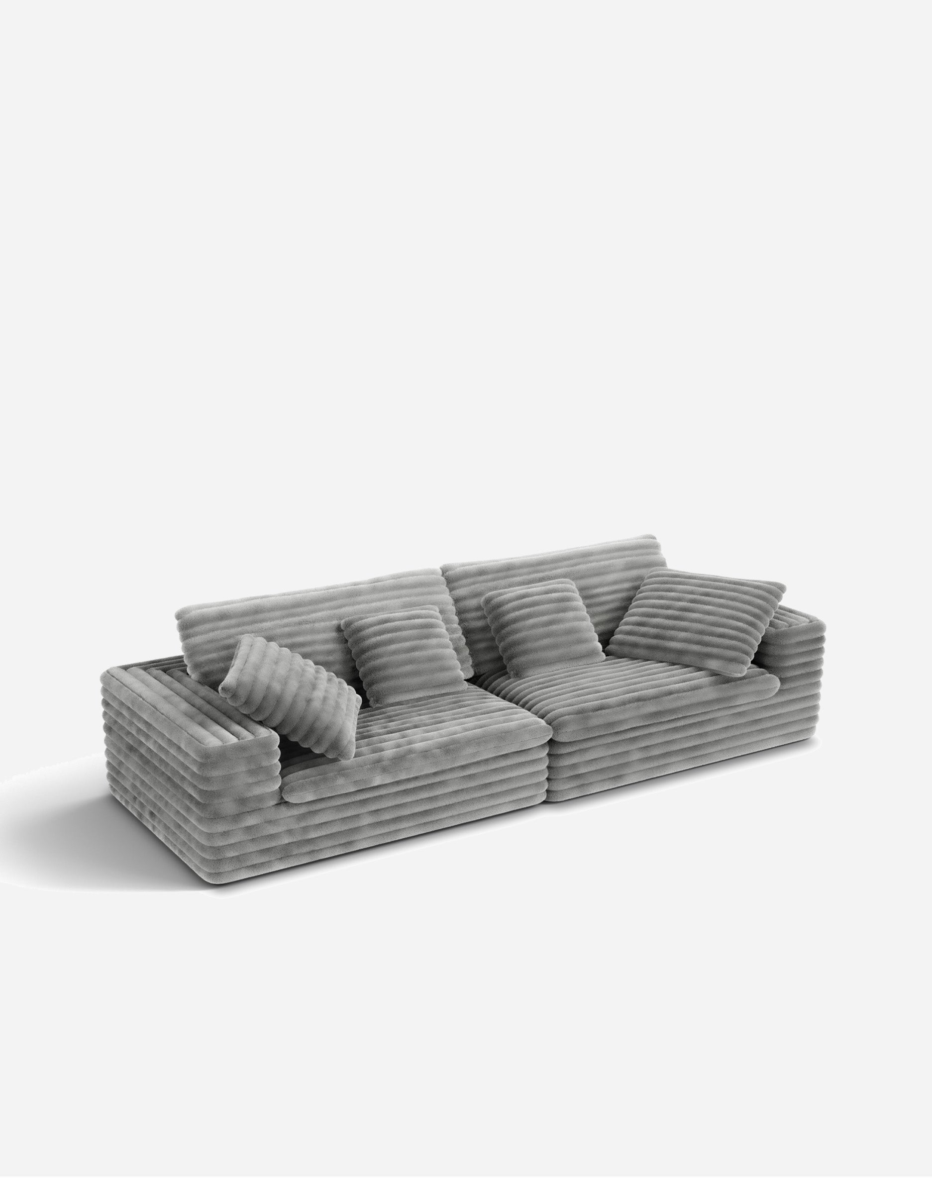 LIKIMIO 112" Plush Corduroy Loveseat