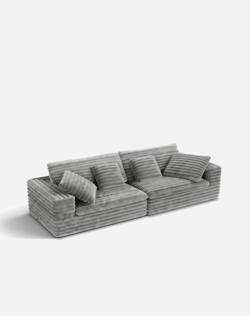 LIKIMIO 112" Plush Corduroy Loveseat