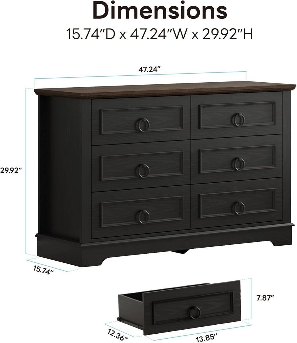 LIKIMIO Round Metal Handle Dresser（47.2”）
