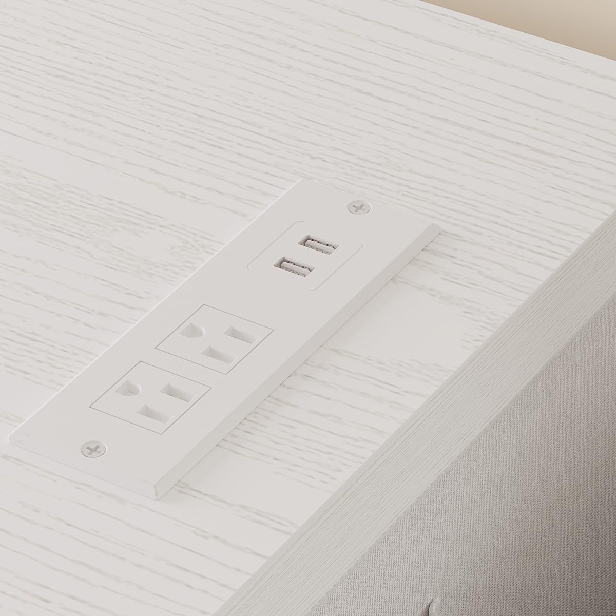 LIKIMIO 6-Drawer Charging Station MDF Board Dresser (47.2")