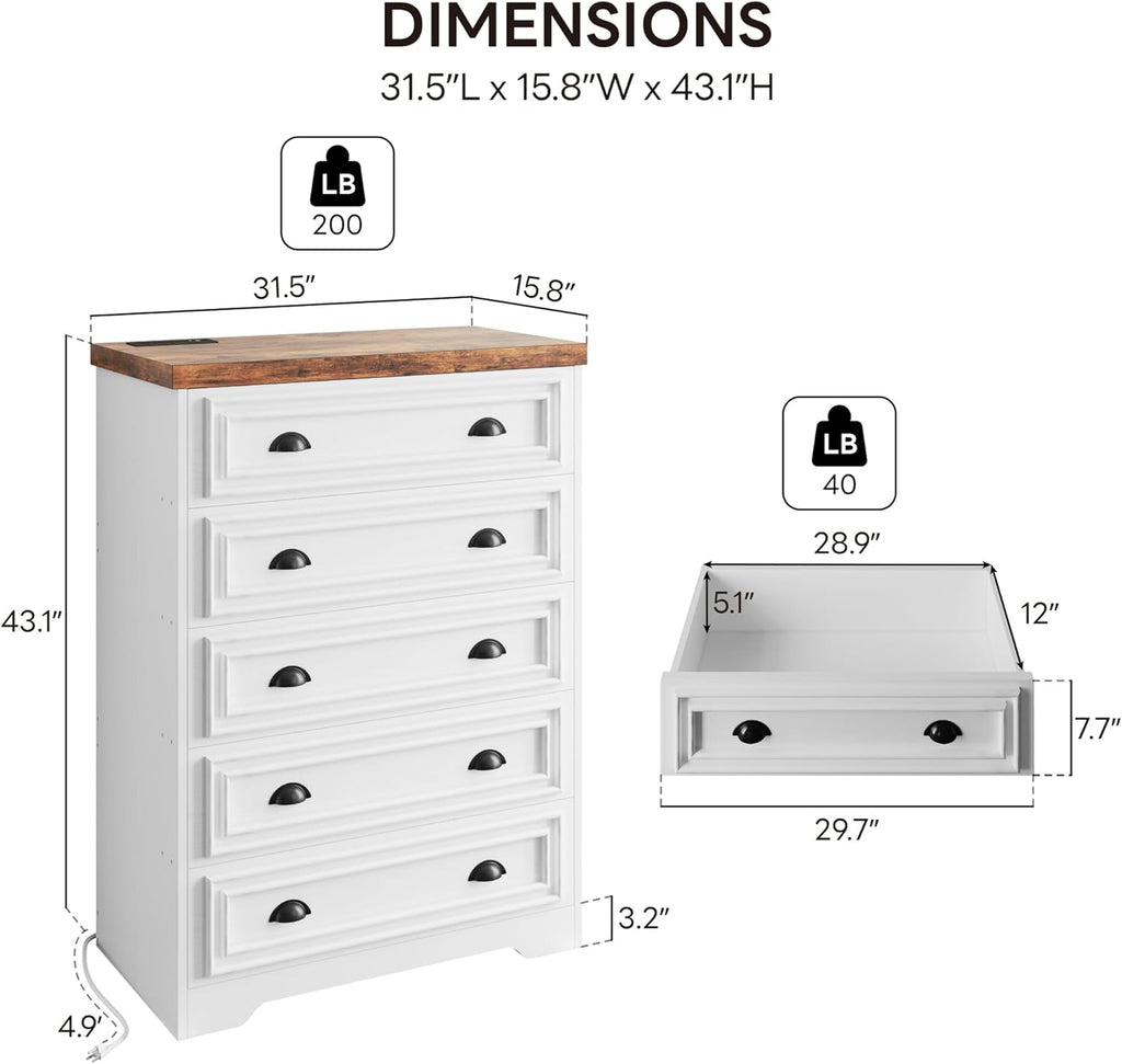 LIKIMIO Country Style Bedroom Set