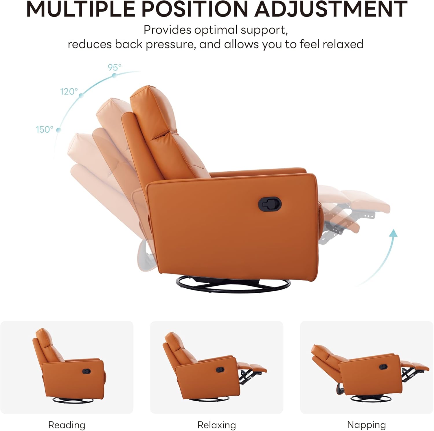 LIKIMIO 360° Rotating Rocking Chair