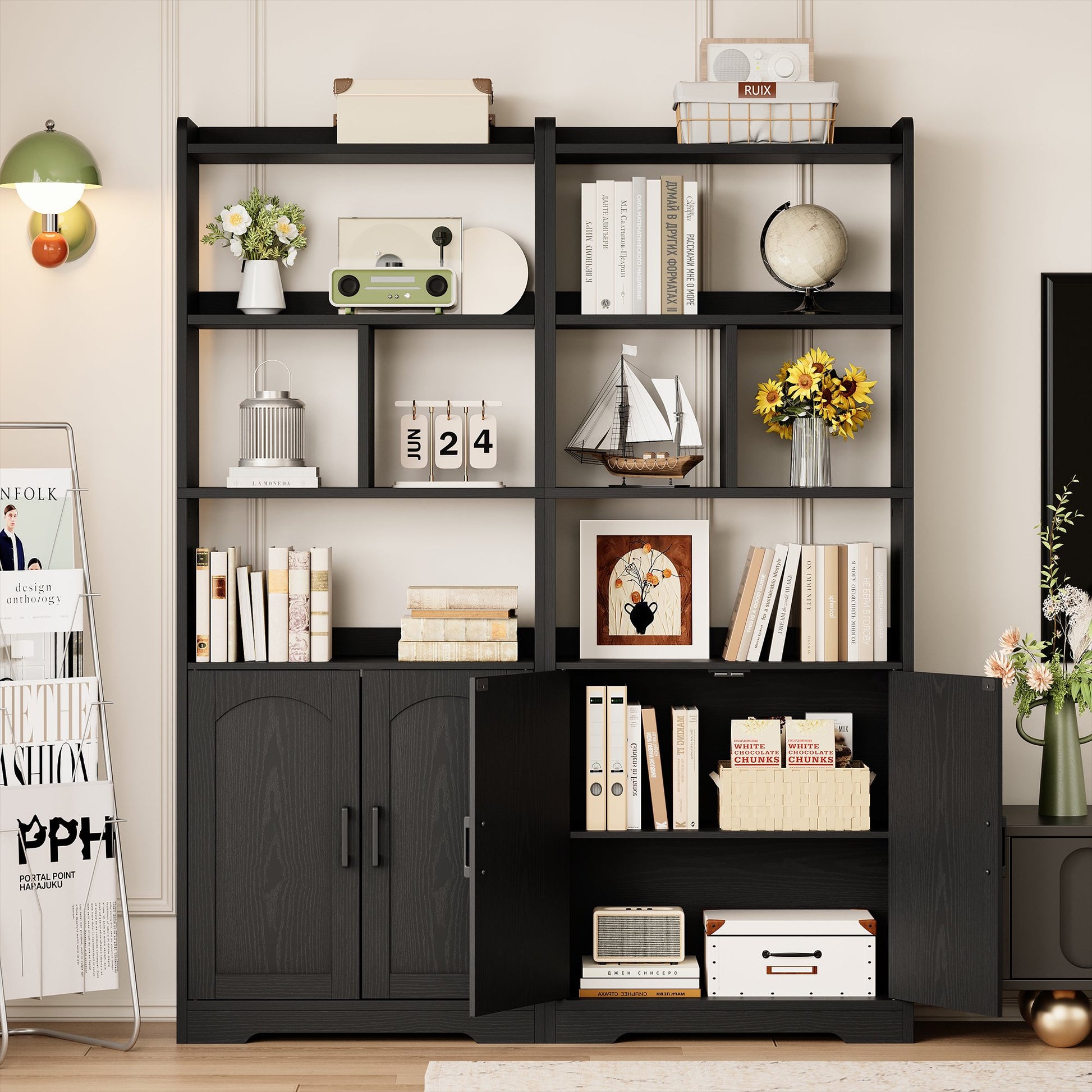 LIKIMIO Cube Bookcase with Backrest（63“）