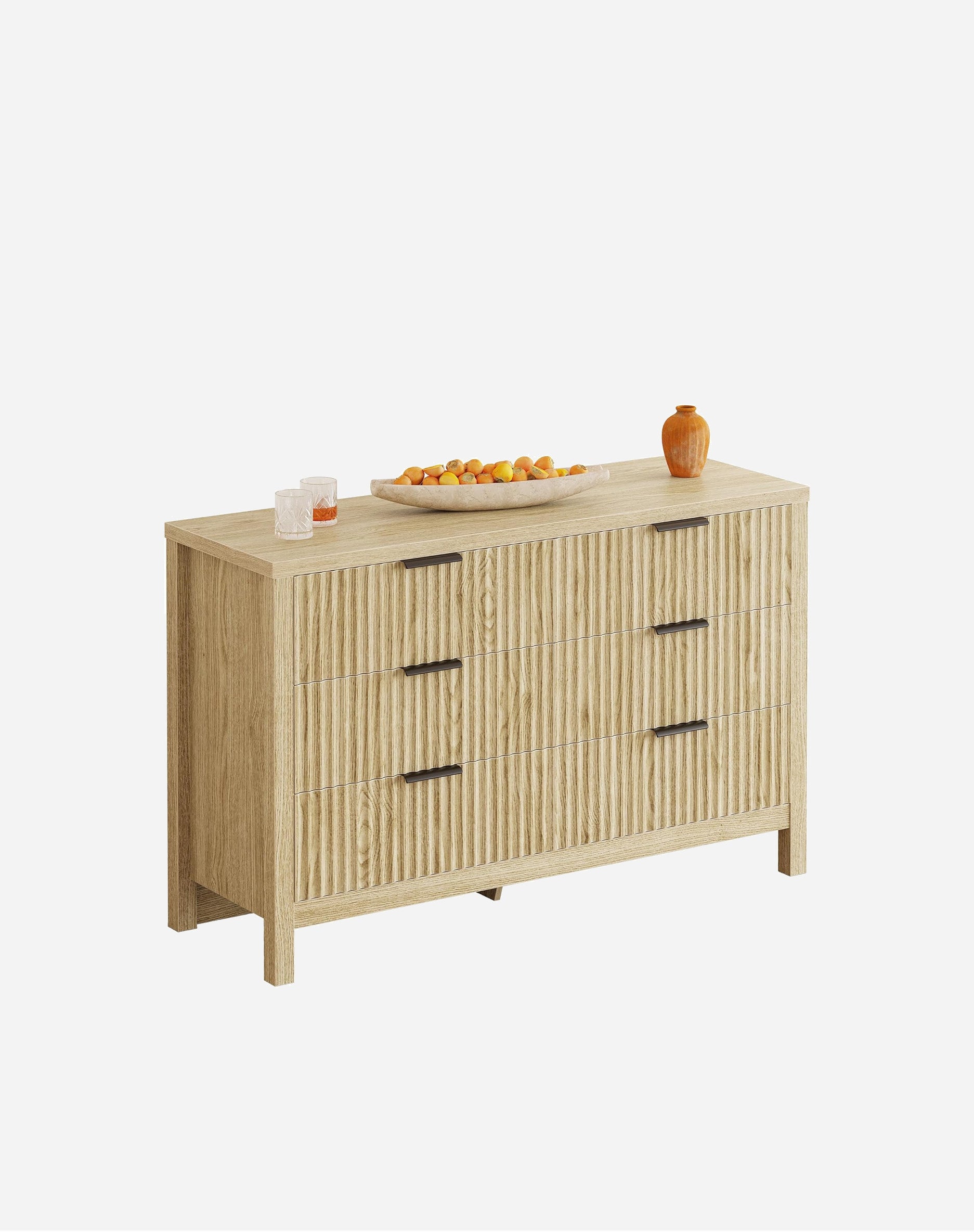 LIKIMIO Grooved Wood Dresser （59“）