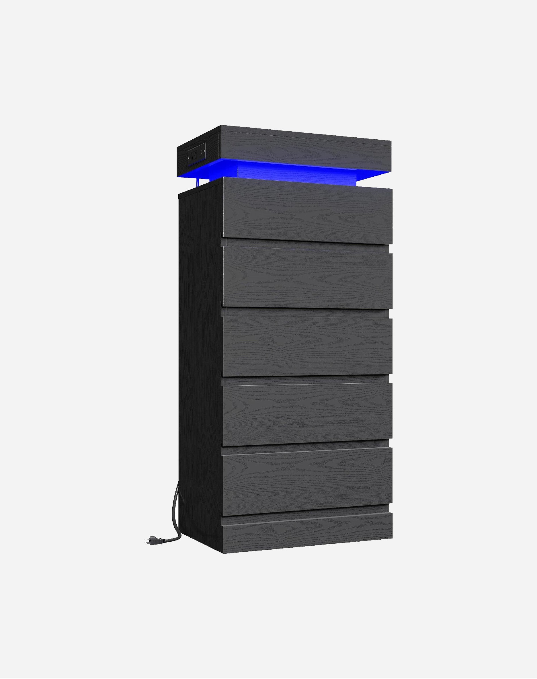LIKIMIO Wooden 5 Drawer Tallboy (54")