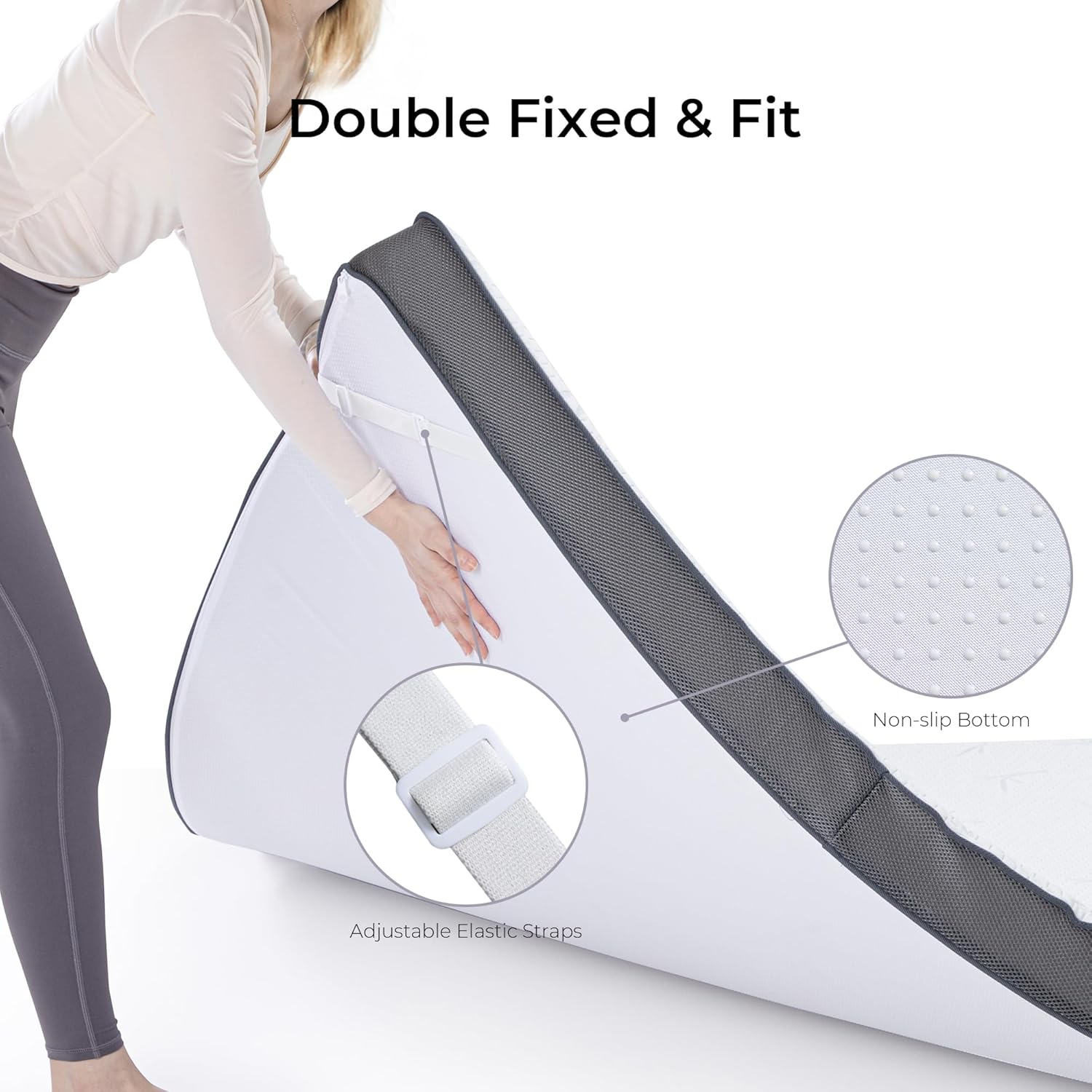 LIKIMIO Gel Breathable Memory Mattress Topper （CertiPUR-US Certified）