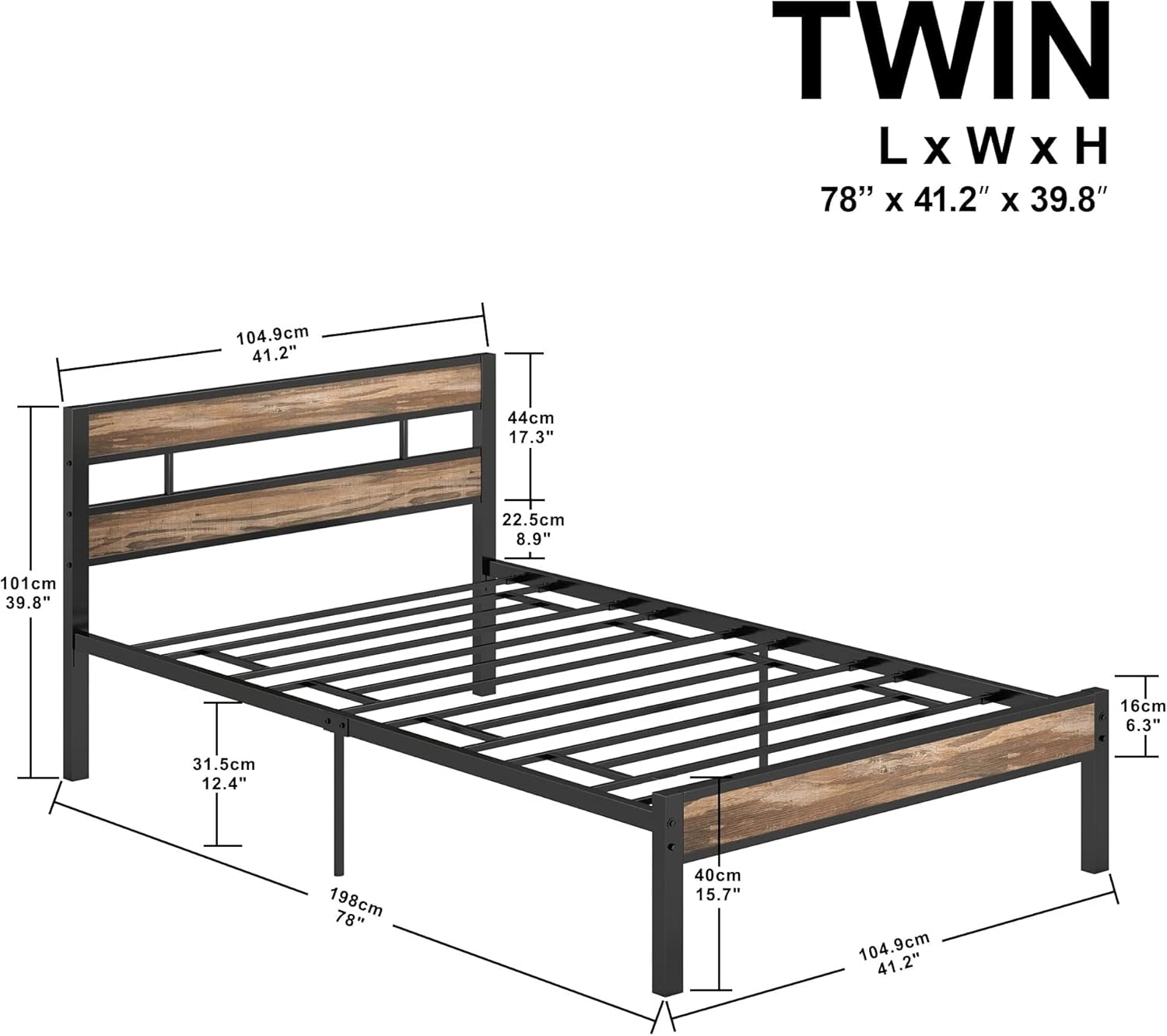 LIKIMIO Industrial Air Bed Frame