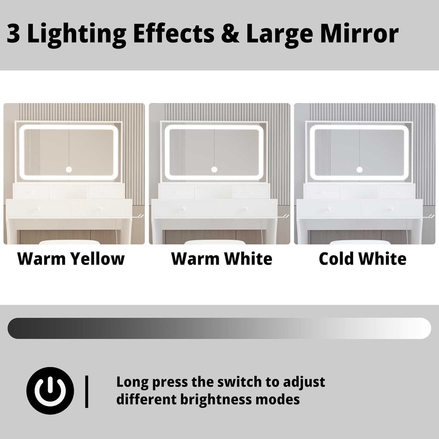 LIKIMIO 55.12” Hair Dryer Holder Make Up Vanity