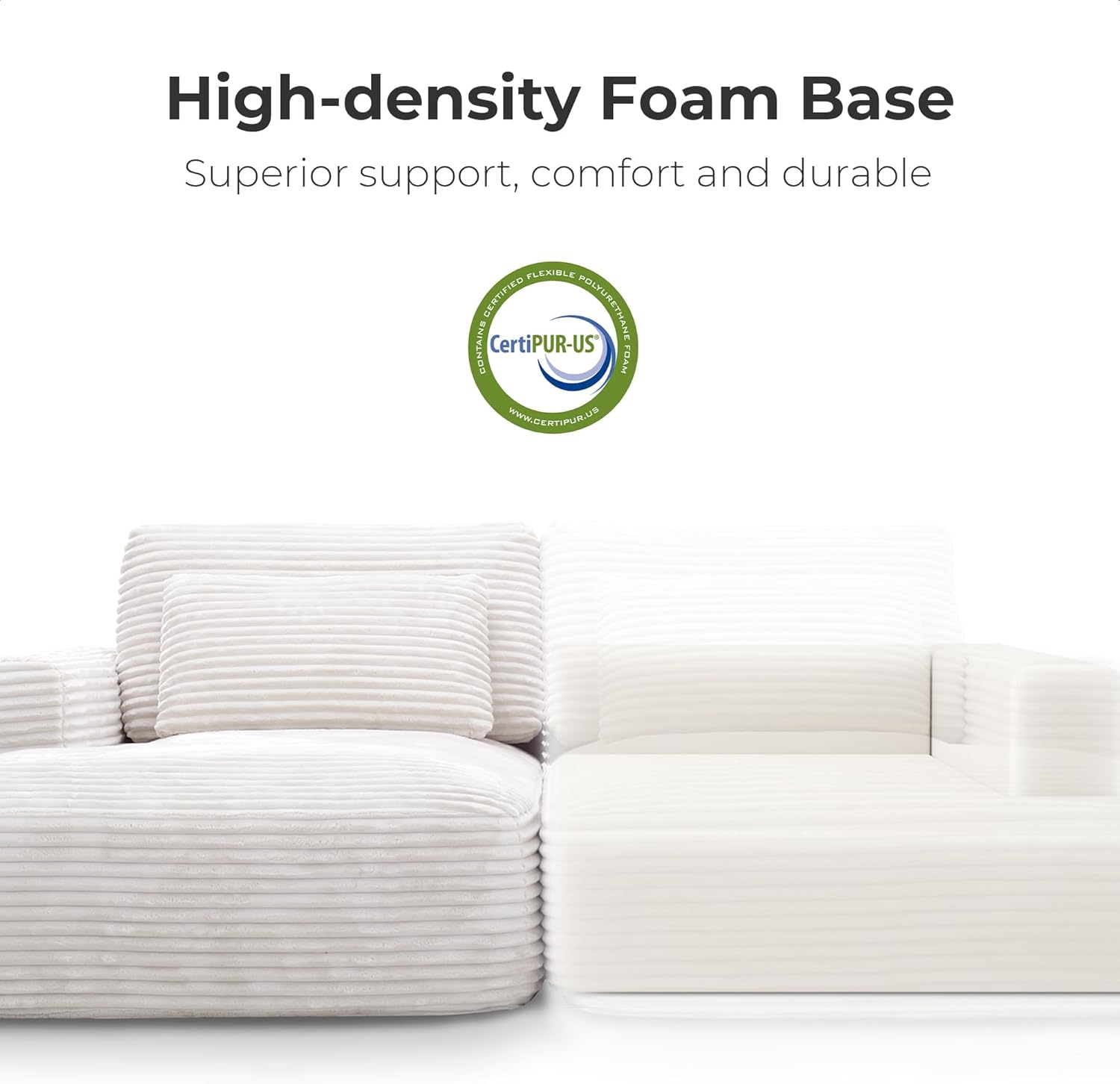 LIKIMIO 93”  Cloud Corduroy Sofa Bed