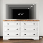 LIKIMIO Wooden 6-Drawers Dresser (59” )