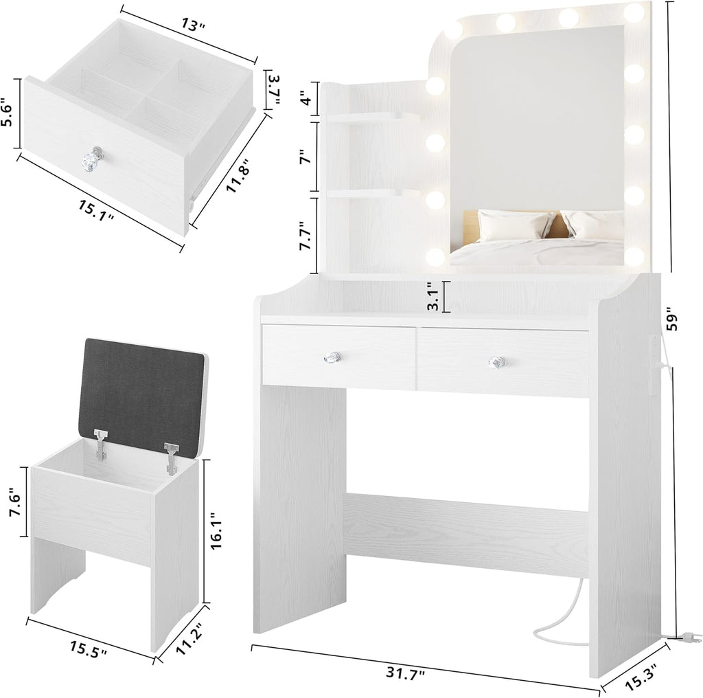 LIKIMIO Adjustable Lighting Vanity Set