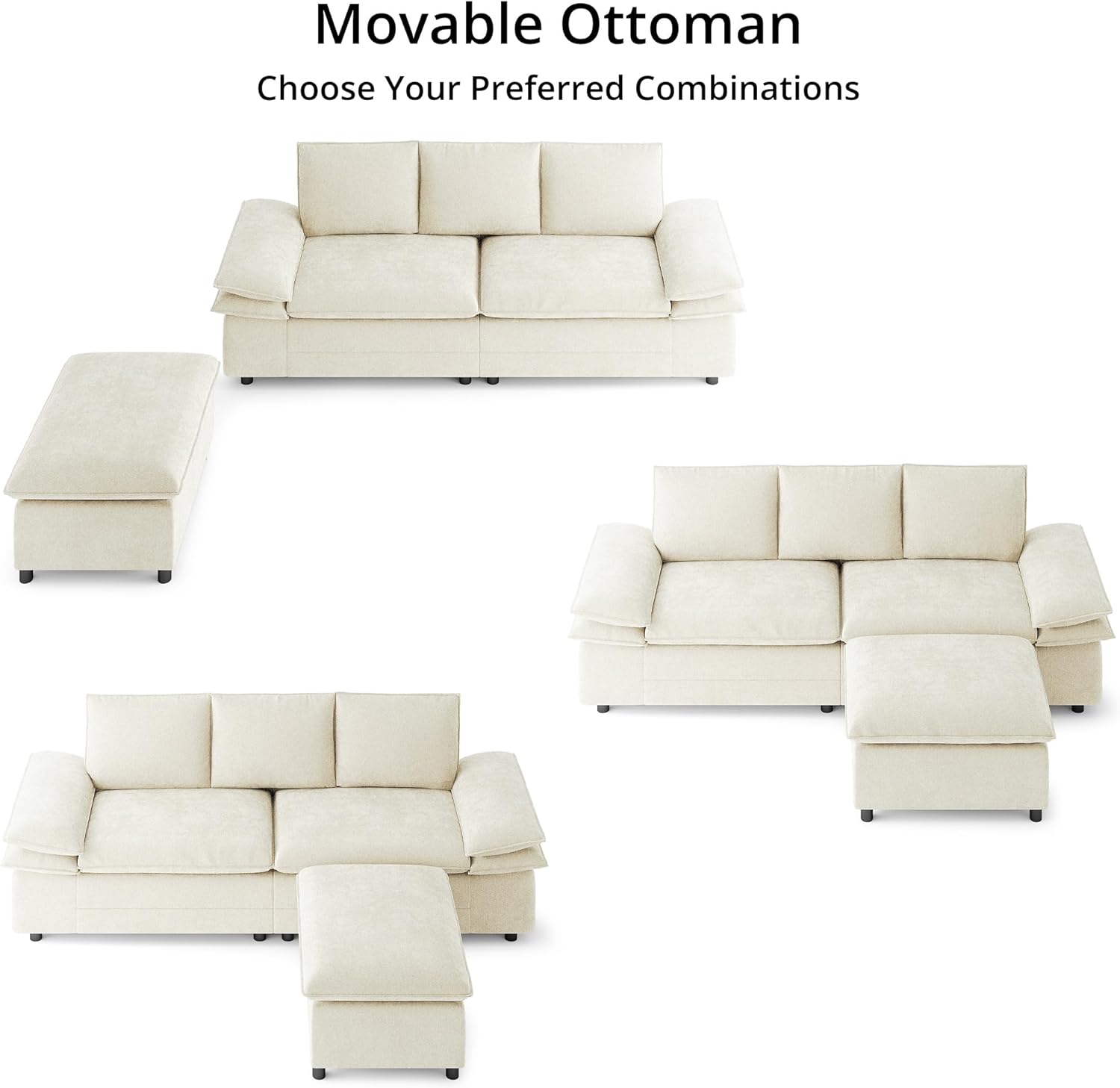 LIKIMIO L-shaped Detachable Sofa