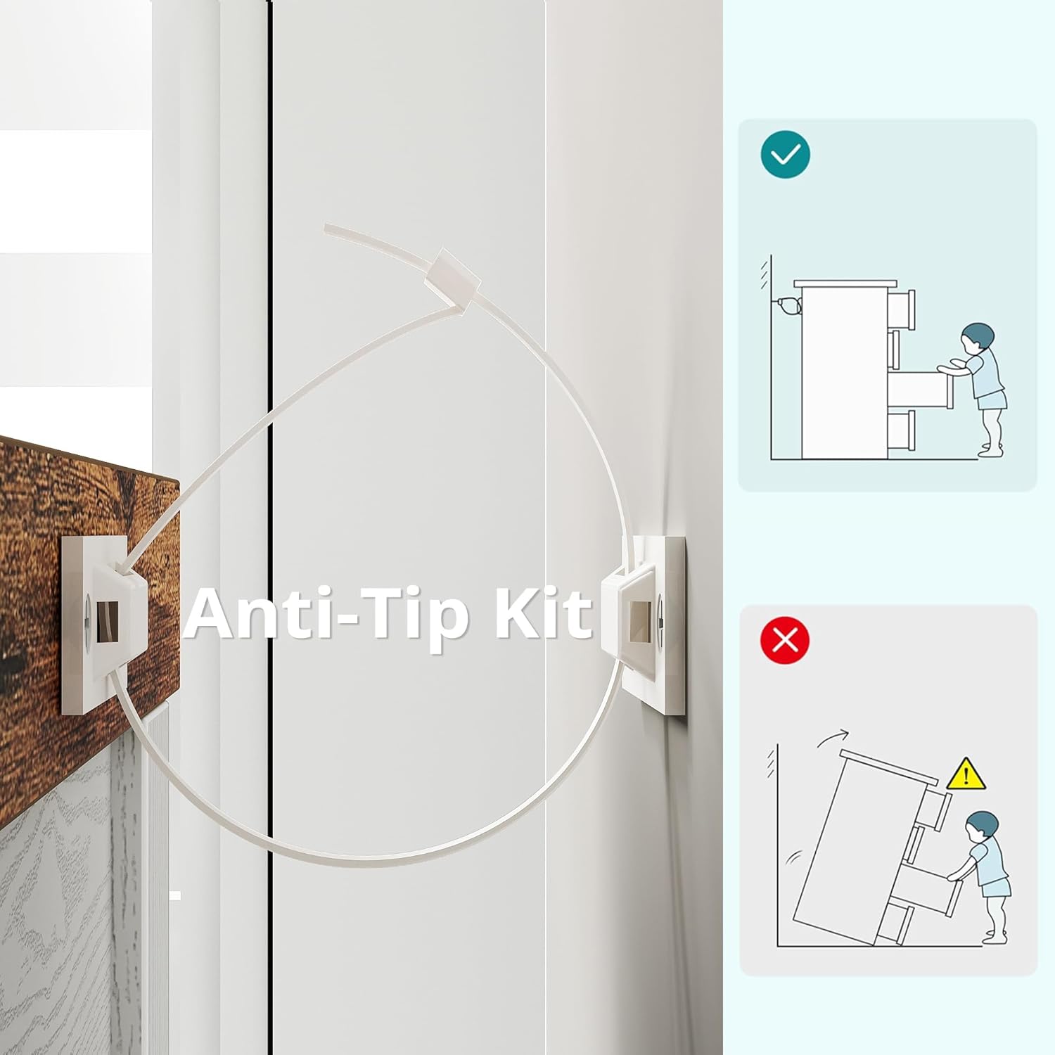 LIKIMIO Wooden 6-Drawers Dresser (59” )