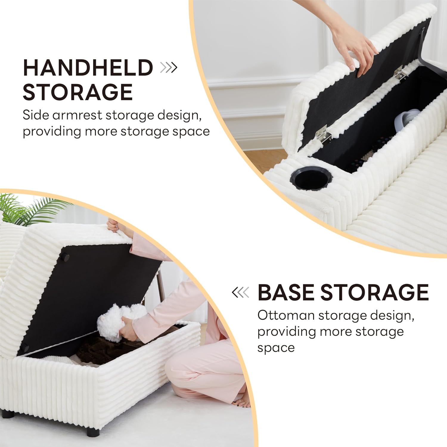 LIKIMIO Extra Large Corduroy Recliner（54”）