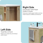 LIKIMIO 30 inch Bathroom Vanity with Sink, Bathroom Vanities Cabinet with Ceramic Sink