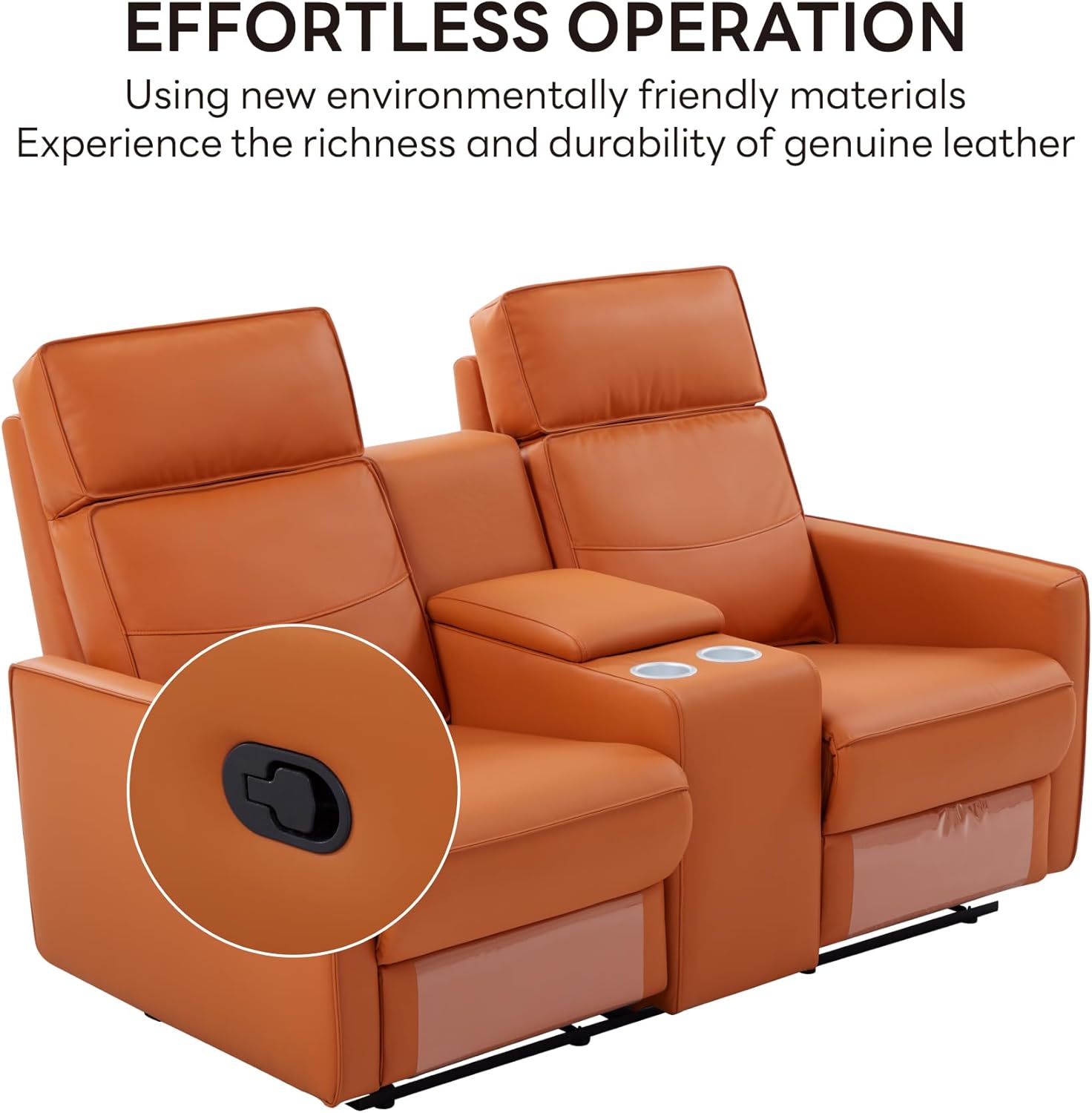 LIKIMIO 62.2” Loveseat Recliner