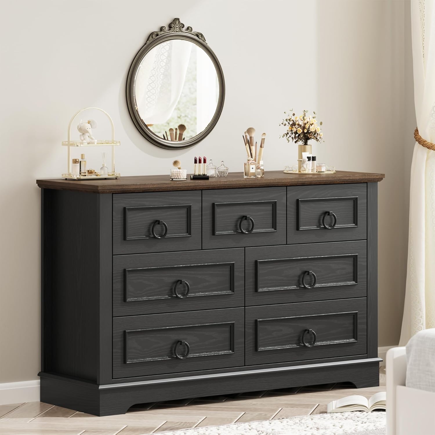 LIKIMIO Wooden 7-Drawer Dresser (47.2")