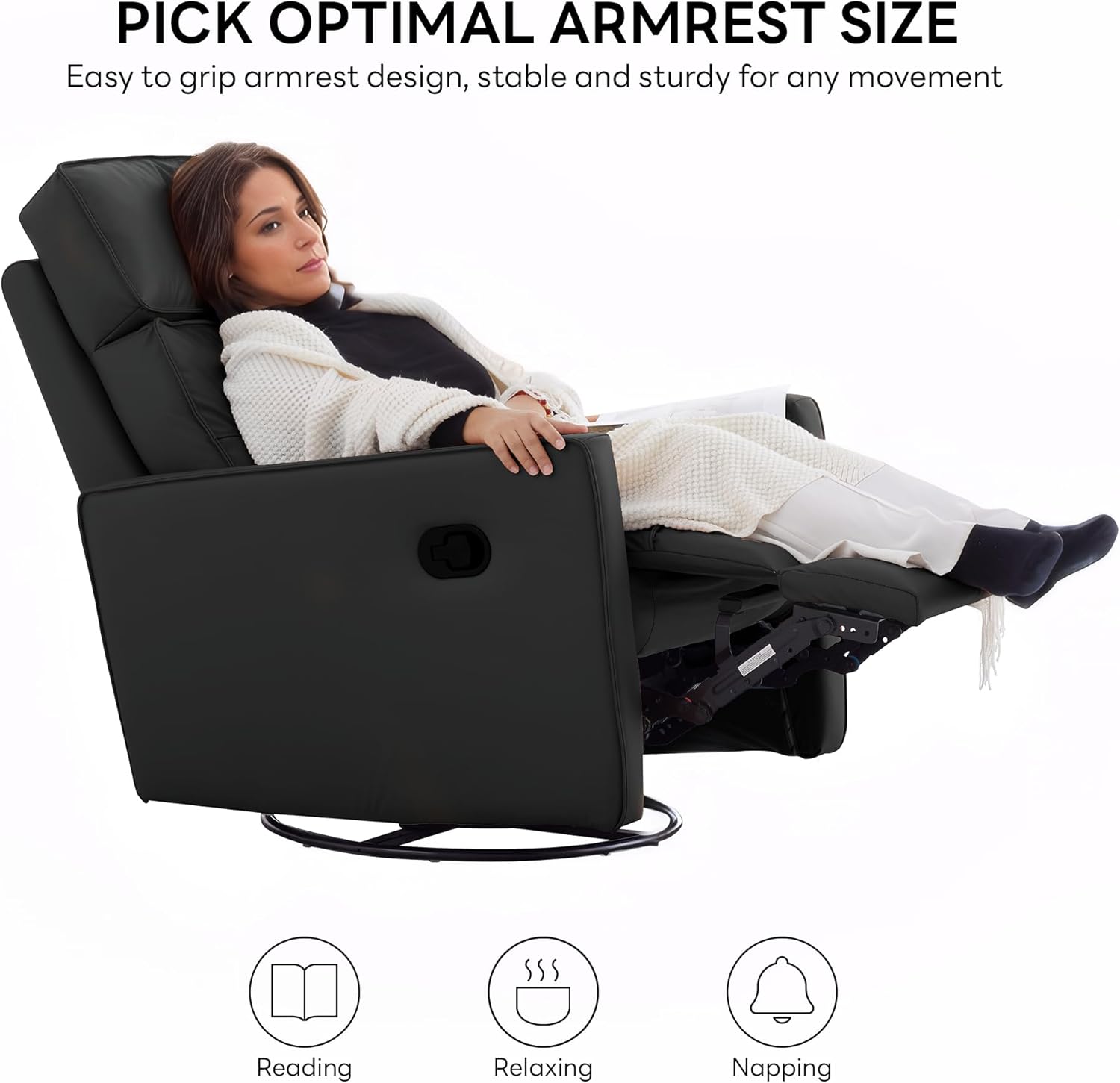 LIKIMIO 360° Rotating Rocking Chair