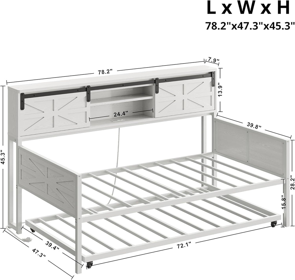 LIKIMIO Trundle Sofa Bed