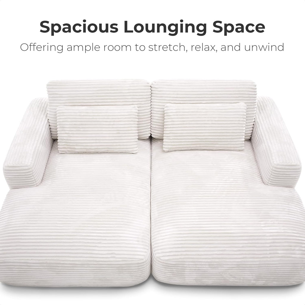 LIKIMIO 93”  Cloud Corduroy Sofa Bed