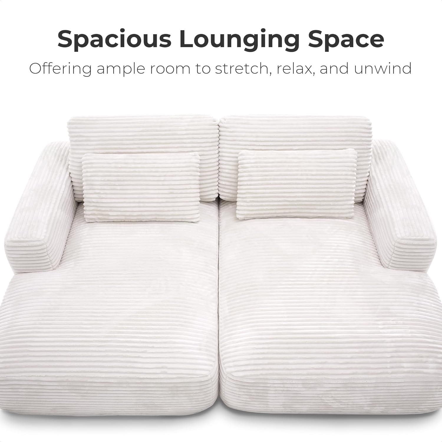LIKIMIO 93”  Cloud Corduroy Sofa Bed