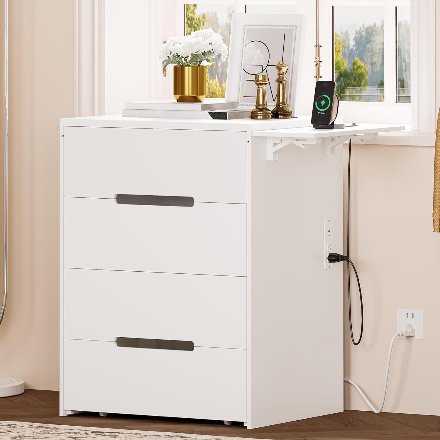 LIKIMIO 3-in-1 Make Up Vanity & End Table （31.9"）
