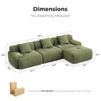 LIKIMIO 118" L-Shape Modern Modular Sofa