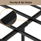 LIKIMIO High Industrial Style Headboard Bed Frame